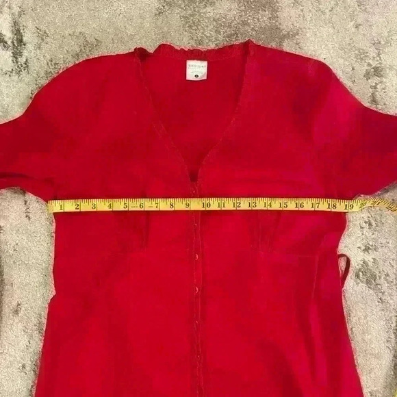 Women’s Red Motherhood Maternity Button Up - Picture 6 of 10